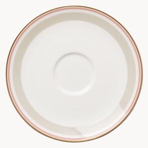 Komplet spodków z porcelany kostnej Capri, 6 elem