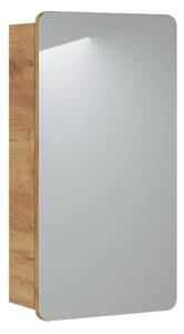 Szafka łazienkowa ARUBA 842 40 cm dąb z lustrem