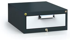 Antystatyczny pojemnik zaczepowy ESD do stołów roboczych 218 x 480 x 600 mm, 1 szuflada