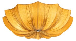 Design plafondlamp goud zijden 52 cm 3-lichts - Plu Oswietlenie wewnetrzne