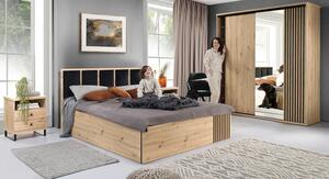 Łóżko podwójne 160x200 z lamelami - Fallon 15X