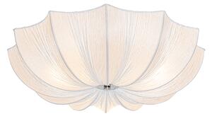Design plafondlamp wit zijden 52 cm 3-lichts - Plu Oswietlenie wewnetrzne
