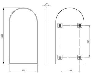 Lustro Åazienkowe DEANTE Silia ADI A851 Bianco 50 x 100 cm BiaÅy