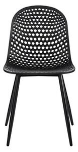 Czarne krzesło z ażurowym oparciem - Togen