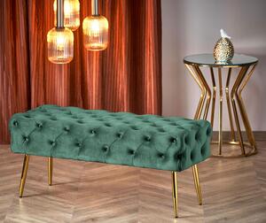 Zielone pikowane siedzisko w stylu glamour - Eliso