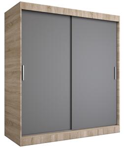 Szafa przesuwna 180 cm dąb sonoma + antracyt M3-K35