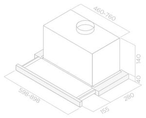 Okap ELICA Elite 14 Lux Grix/A/90 (PRF0037992A) Srebrny 336m3/h 65dB klasa E