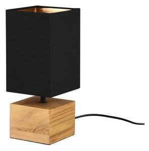 Czarno-naturalna lampa stołowa z tekstylnym kloszem (wysokość 30 cm) Woody – Reality