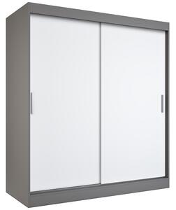 Szafa przesuwna 180 cm antracyt + biały F9-B96