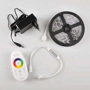 Zestaw taśma LED 24V 5m RGB+4000K IP20 pilot, zasilacz, sterownik 319289 Polux