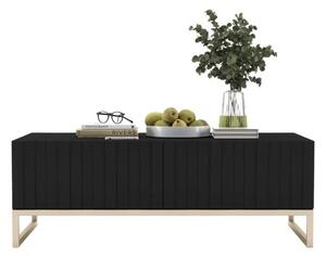 Stolik kawowy TAL 3D 110x54cm czarny mat/gold