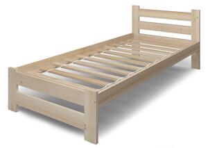 Drewniane łóżko jednoosobowe 90x200 - Zinos