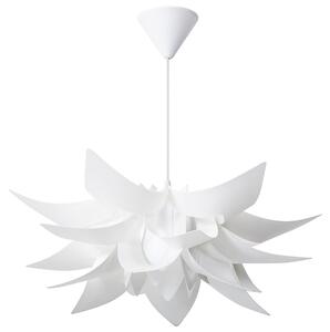 Lampa wisząca sufitowa elegancki nowoczesny design plastikowa biała Alva Beliani