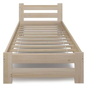 Drewniane łóżko jednoosobowe 90x200 - Zinos