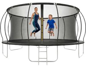 Trampolina ogrodowa dla dzieci 465cm FUNFIT siatka wewnętrzna PREMIUM 15ft