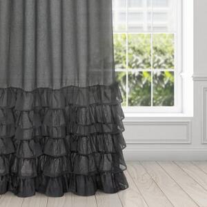 Firana gotowa EUROFIRANY Dolly 140 x 250 cm Czarny