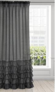 Firana gotowa EUROFIRANY Dolly 140 x 250 cm Czarny