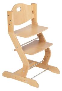 TiSsi Wysokie krzesełko do karmienia, naturalny kolor drewna