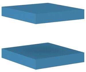Półki ścienne, 2 szt., niebieskie, 23 x 23,5 x 3,8 cm, MDF