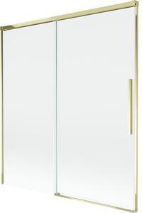 Mexen Rox parawan nawannowy 2-skrzydłowy rozsuwany 150 x 150 cm, transparent, złoty - 8C9-150-001-50-00