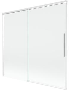 Mexen Rox parawan nawannowy 2-skrzydłowy rozsuwany 170 x 150 cm, transparent, biały - 8C9-170-001-20-00