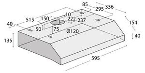 Okap CONCEPT OPP-2260 Srebrny 232.2m3/h 65dB klasa E