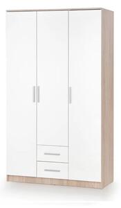 Szafa trzydrzwiowa LIMA S-3 120cm dÄ b sonoma/biaÅy poÅysk