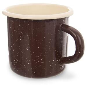 Kubek emaliowany brązowy BROWN 400 ml