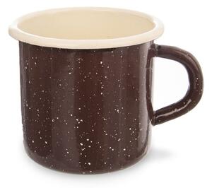 Kubek emaliowany brązowy BROWN 400 ml
