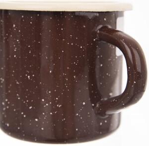 Kubek emaliowany brązowy BROWN 400 ml