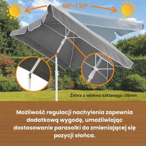 Parasol ogrodowy BLACK FOREST L-0725S 200 cm Szary