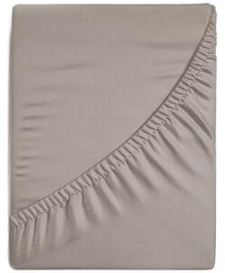 Prześcieradło EUROFIRANY Jersey Design 91 Soft z gumką 160 x 200 cm Jasnoszary