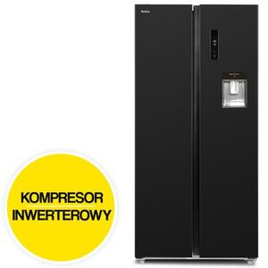 Lodówka AMICA FY5079.3GDFBI Side by Side No frost 176.3 cm Czarny Inox Podajnik wody