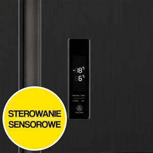 Lodówka AMICA FY5079.3GDFBI Side by Side No frost 176.3 cm Czarny Inox Podajnik wody