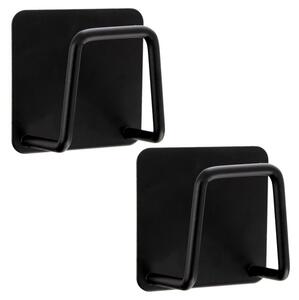Haczyk wieszak samoprzylepny czarny BLACK 4,8x4,8 cm 2 szt