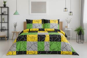Polibawełniana pościel CHESS LIME, kolorowa Rozmiar pościeli: 2 szt 70 x 90 cm | 200 x 220 cm