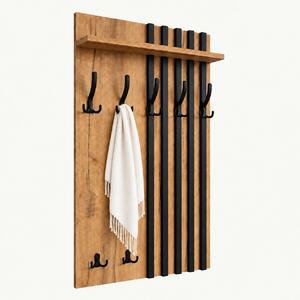 Wieszak ścienny 60 cm na ubrania, nowoczesne Lamele, do przedpokoju | ArtD Home