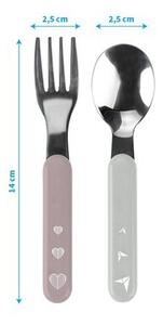 Zestaw sztućców BABYONO 1065/02 (2 elementy) Różowy