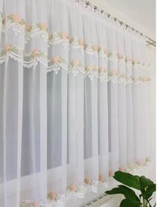 Firana gotowa z gipiurÄ w rÃ³Å¼yczki 400x150cm