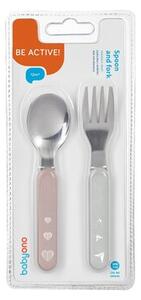Zestaw sztućców BABYONO 1065/02 (2 elementy) Różowy