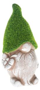 Dekoracja ogrodowa Krasnal z motylem, 13 x 23 x 9 cm