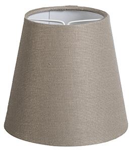 Abażur do zaczepiania z lnu w kolorze taupe, okrągły, 12 cm