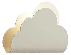Dziecięca lampa ścienna w kształcie chmurki z promieniami słońca, beżowa - Cloudy