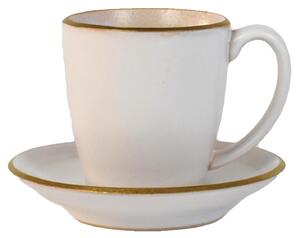 Filiżanka ze spodkiem NOSSE EDGE 250 ml Ivory Gold