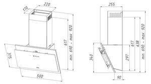 Okap AKPO WK-11 Lence 50 Szary 71dB klasa B