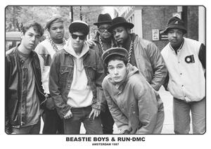 Plakat, Obraz Beastie Boys Run Dmc - Amsterdam 1987, (84 x 59.4 cm)