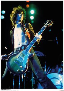 Plakat, Obraz Led Zeppelin Jimmy Page - Los Angeles, (59.4 x 84 cm)