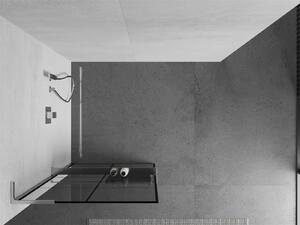 Mexen Kioto+ L ścianka prysznicowa z półką Walk-in 80 x 200 cm, czarny wzór, chrom - 800-080-123-01-77