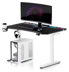 Biurko gamingowe elektryczne RGB Diablo X-Forge, 120x70 cm, czarno-białe