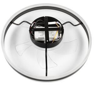 Plafon sufitowy LED LAMKUR LM-FL-2.228 z wiatrakiem Biało-czarny
